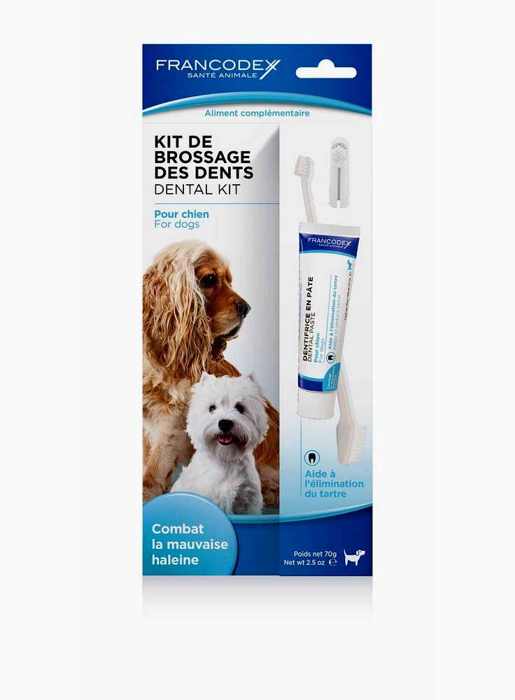 Francodex Kit pulizia denti per cani 70 gr