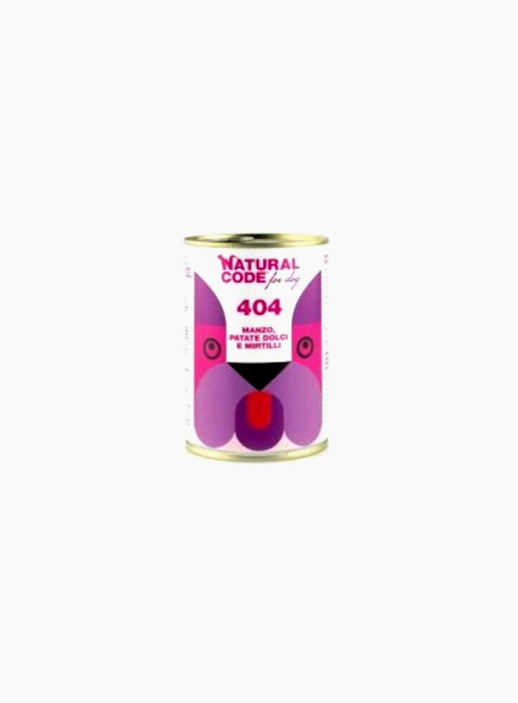 CODE DOG 404 MANZO, PATATE DOLCI E MIRTILLI Lattina 400g PATE´