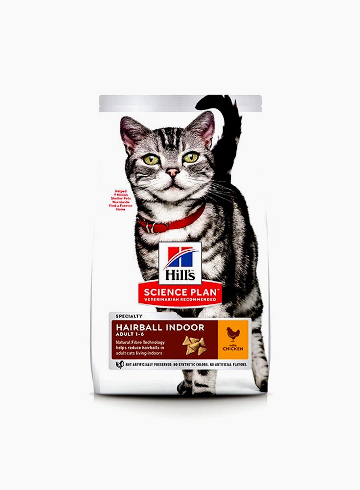 Hill's feline Hairball e Indoor cat con pollo