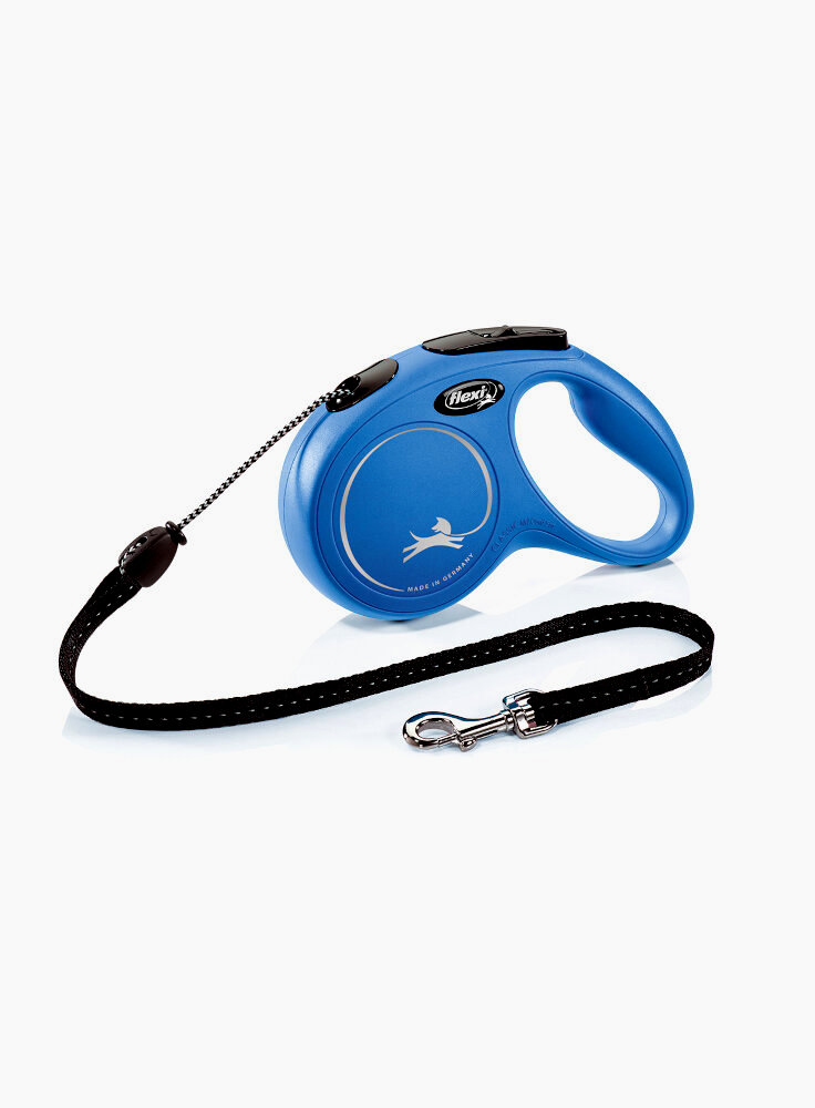 Guinzaglio avvolgibile per cani Flexi Classic Small corda 5mt Blu