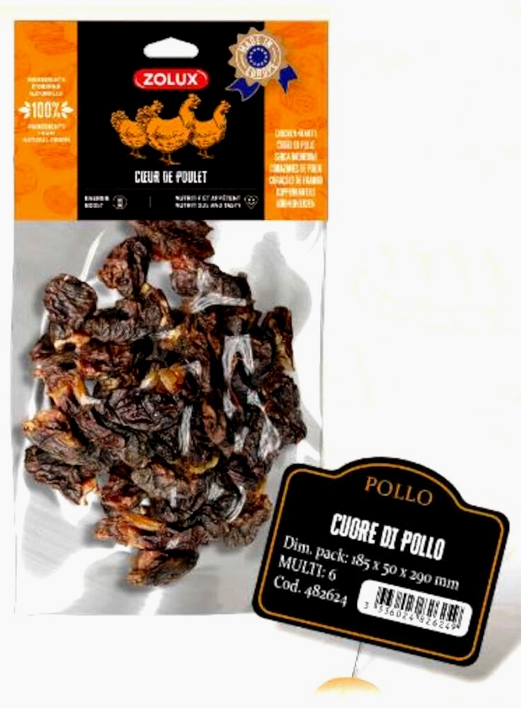 CUORE DI POLLO 150g SNACK NATURALE ZOLUX