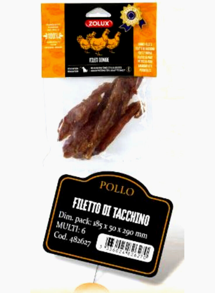 FILETTO DI TACCHINO 100g SNACK NATURALE ZOLUX