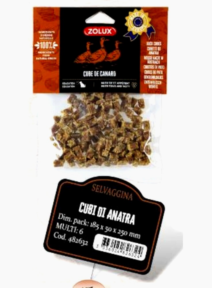 CUBI DI ANATRA 100g SNACK NATURALI ZOLUX