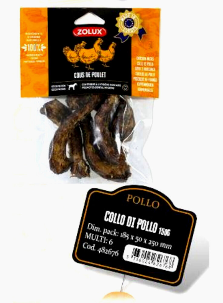 COLLO DI POLLO 150g SNACK NATURALE ZOLUX