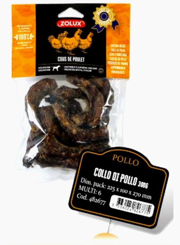 COLLO DI POLLO 300g SNACK NATURALE ZOLUX