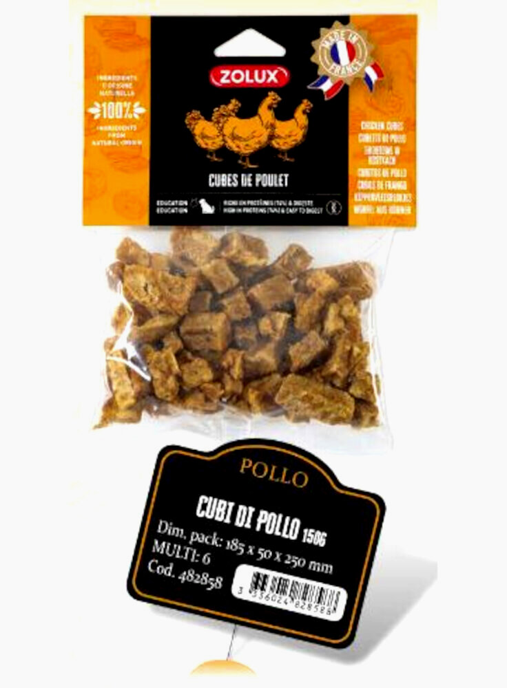 CUBI DI POLLO XL 150g SNACK NATURALI ZOLUX