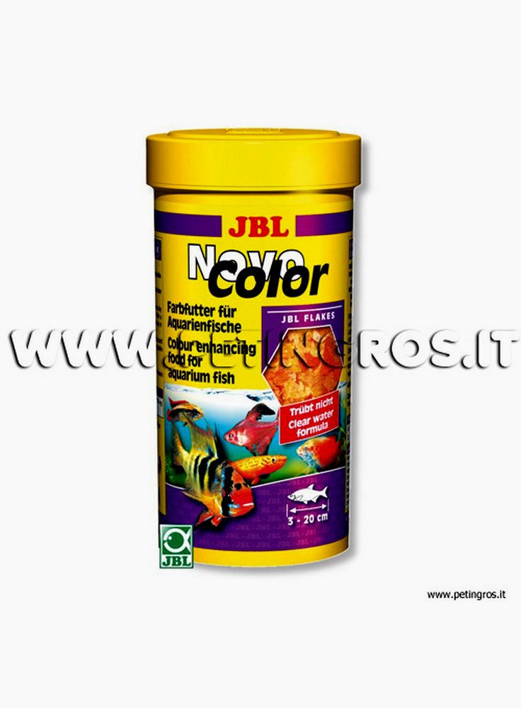 JBL Novo COLOR mangime in scaglie per pesci con livrea colorata confezione da 250 ml/40 g