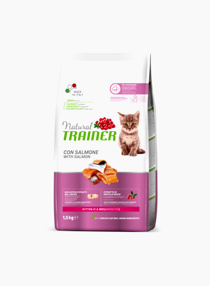 NATURAL TRAINER CAT KITTEN SALMONE 1,5KG