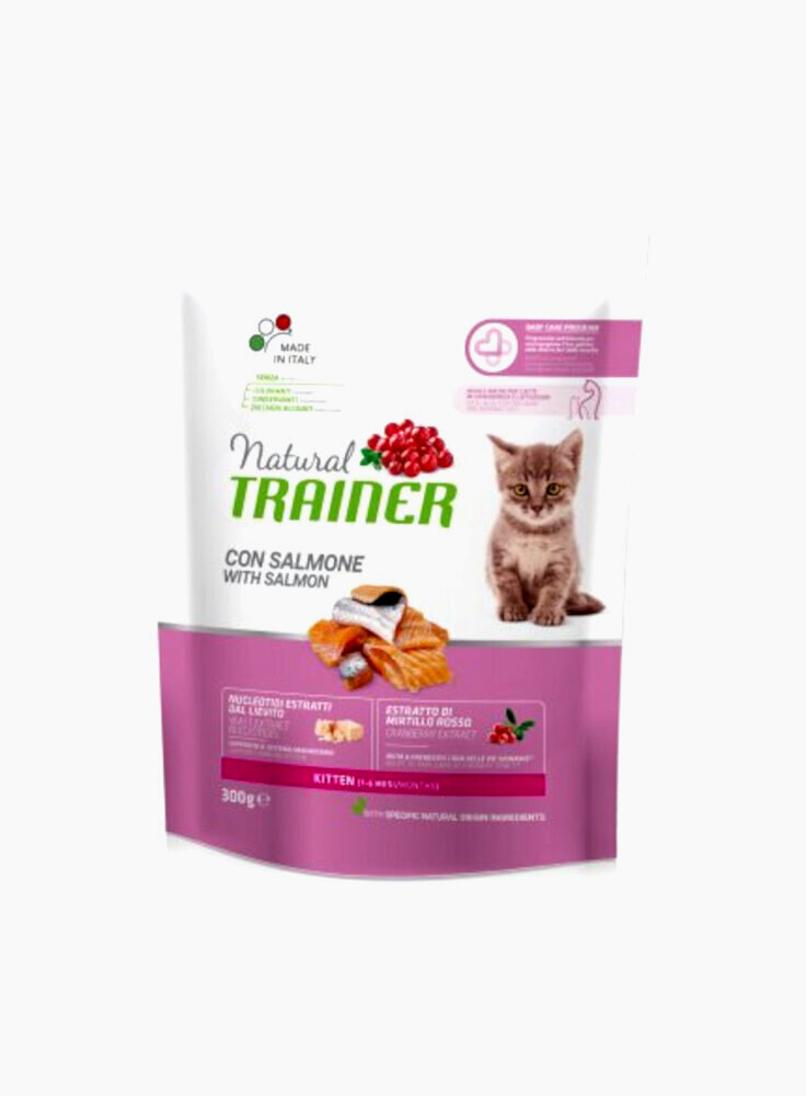 NATURAL TRAINER CAT KITTEN SALMONE 0,3KG