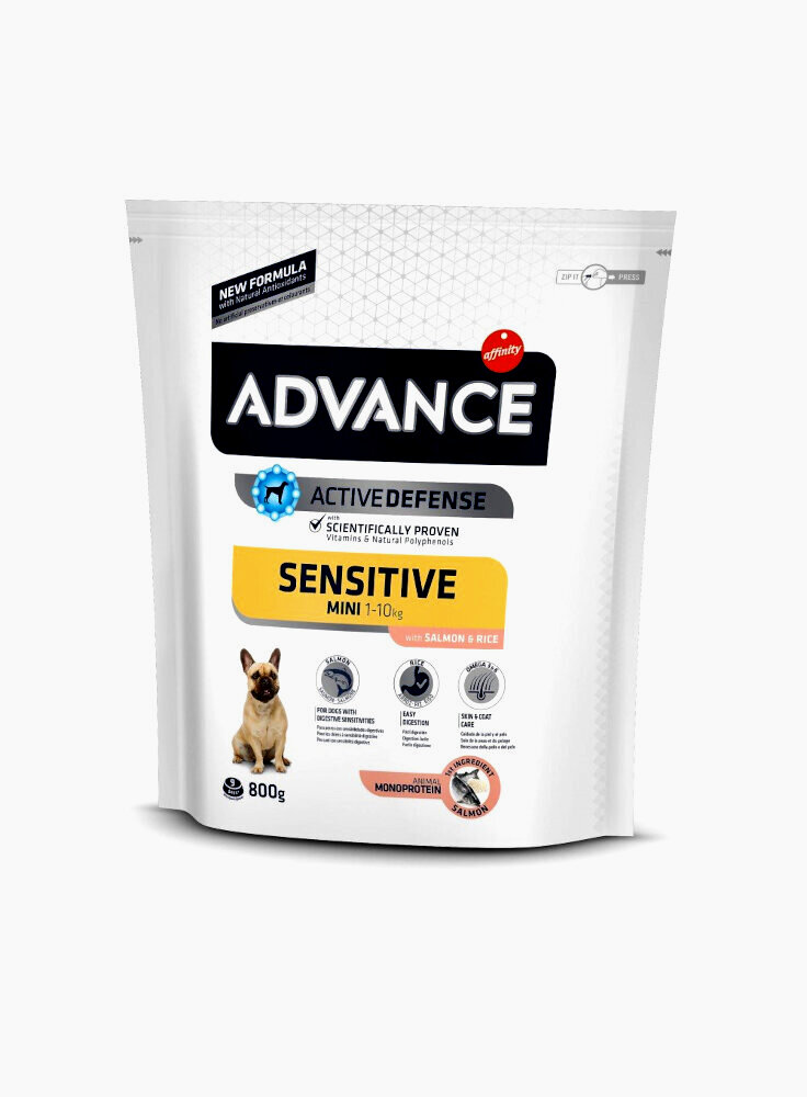 ADVANCE SENSITIVE MINI SALMONE & RISO 0,8kg