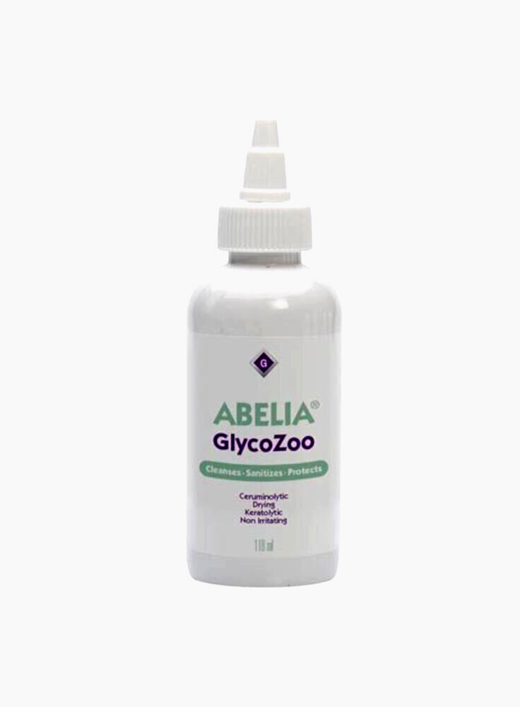 ABELIA GlycoZoo Soluzione Auricolare e Dermatologica Non Irritante con Azione Detergente, Seccante, Ceruminolitica, Cheratolitica e Lipolitica 118ml  VetNova