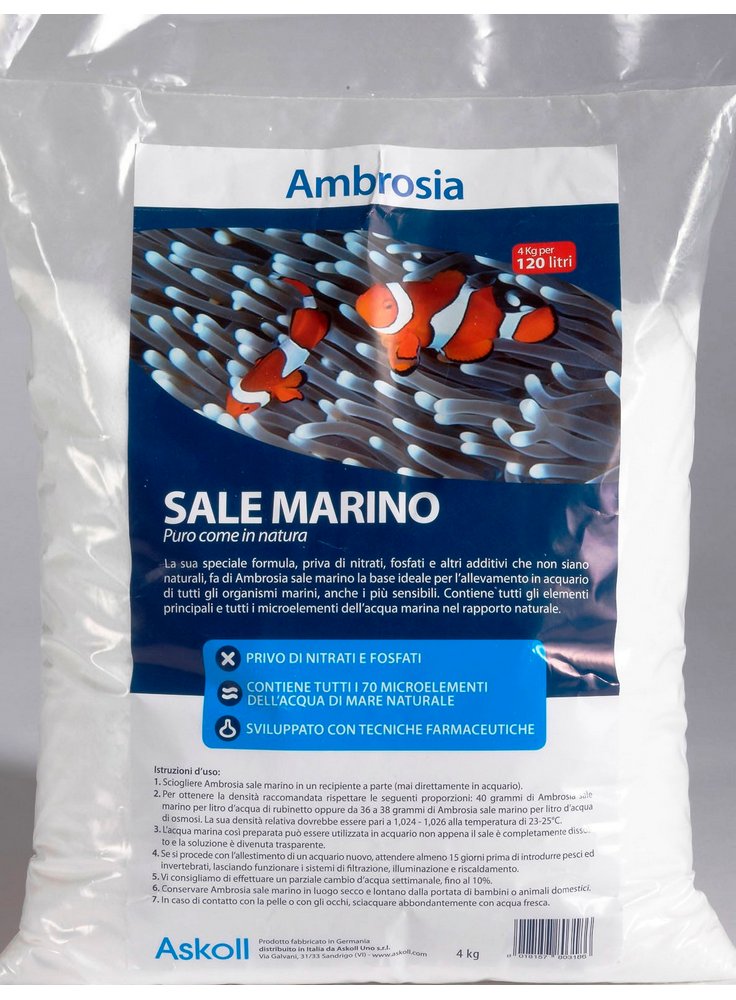 Sale marino Ambrosia 4 kg 120 lt