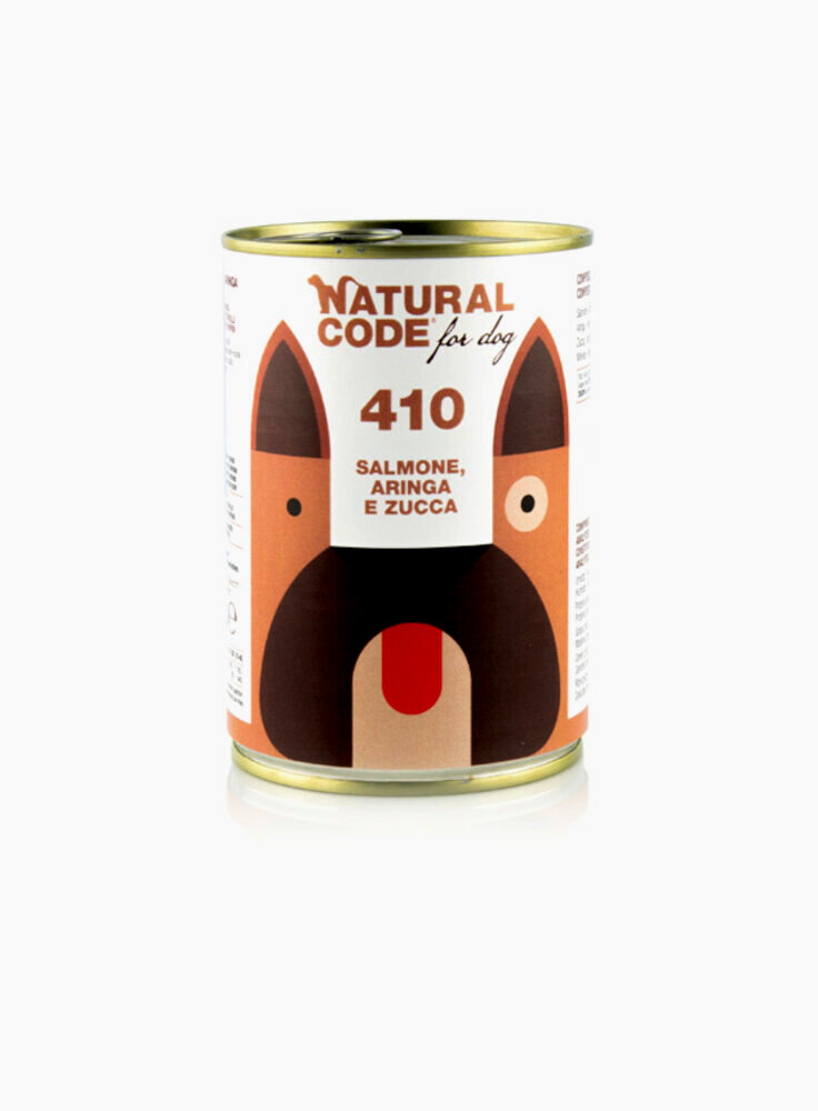 CODE DOG 410 SALMONE, ARINGA E ZUCCA Lattina 400g