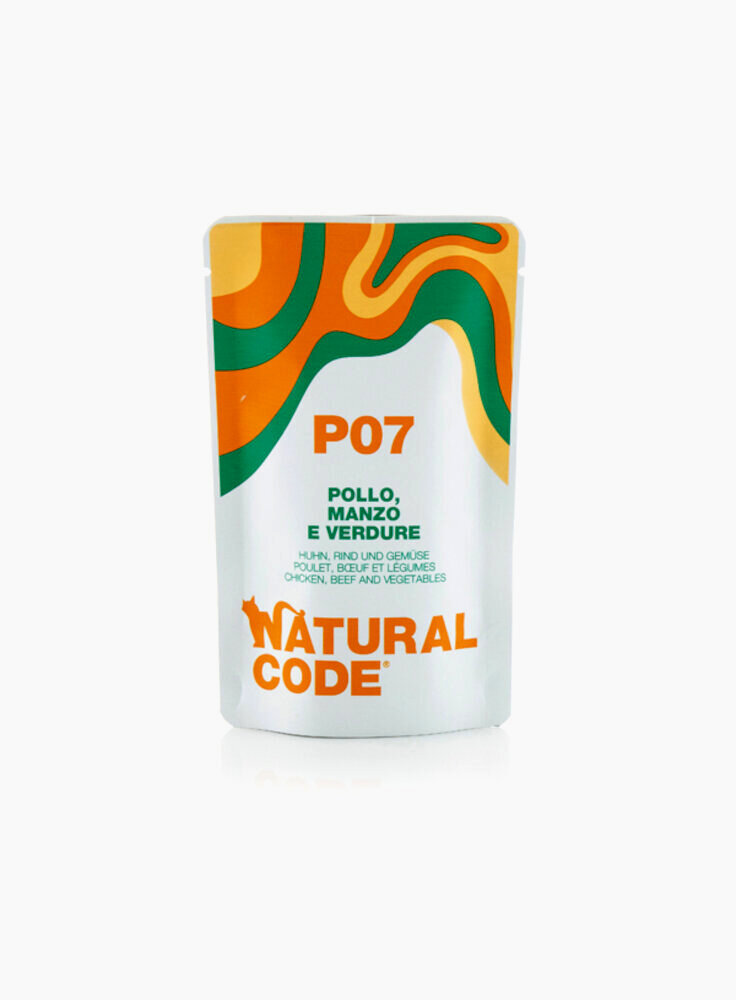 CODE P07 POLLO, MANZO E VERDURE busta 70g - CAT