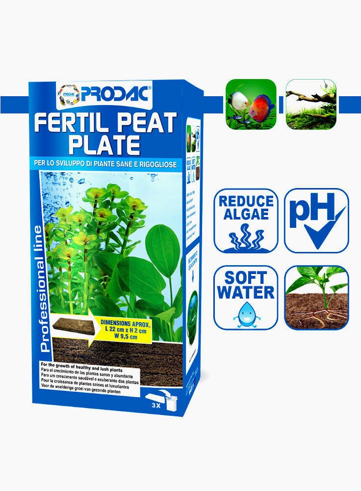 Prodac Fertil Peat Plates Tavolette di torba per acquario