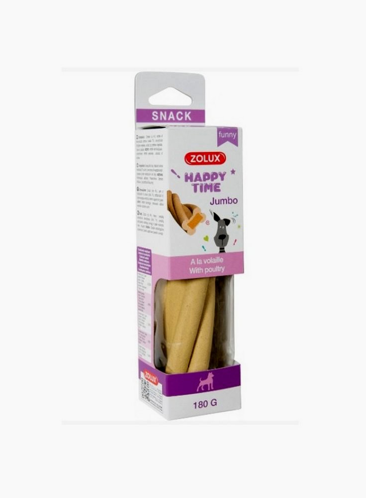 Snack per cani Happy time jumbo pollo manzo 180 Gr