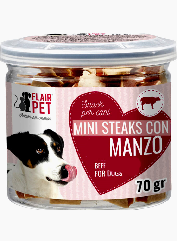 MINI STEAKS CON MANZO 70 GR