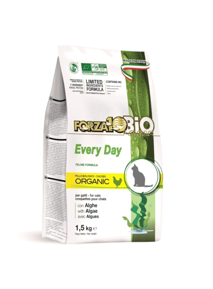 Forza 10 Every Day organic mangime biologico per gatti al pollo e alghe 1,5 kg