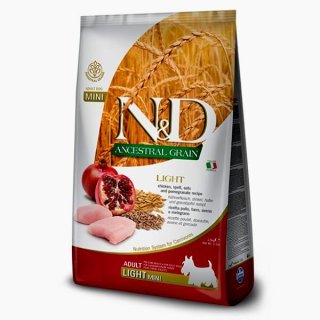  N&D ANCESTRAL DOG POLLO E MELOGRANO LIGHT MINI Kg.2,5