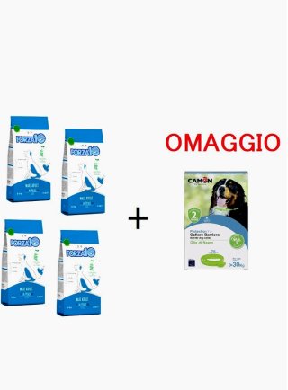 4x Forza 10 maxi maintenance al pesce kg 12,5 + omaggio collare camon barriera maxi