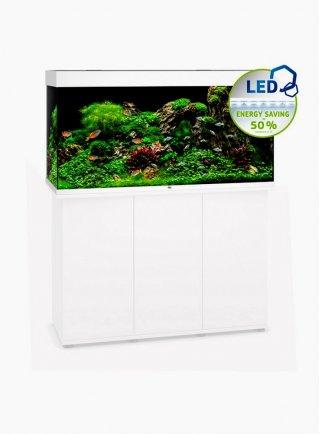 ACQUARIO JUWEL RIO 350 Led BIANCO + kit manutenzione e allestimento MARINO omaggio