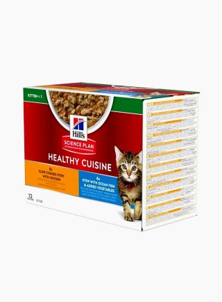 Hill's SP Kitten Healthy Cuisine 12x80g Pollo e Pesce oceanico