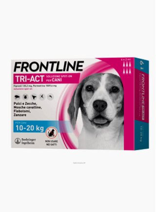 FRONTLINE TRI-ACT SPOT-ON M 10-20KG 6PIP