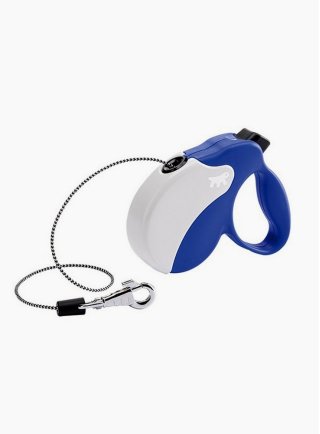 Ferplast guinzaglio avvolgibile per cani AMIGO MEDIUM CORD Blu e Bianco