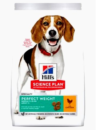 Hill's Science Plan cane adult medium Perfect Weight 2kg e 10 Kg