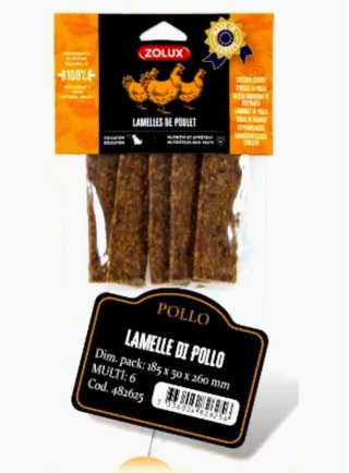 LAMELLE DI POLLO 100g SNACK NATURALE ZOLUX