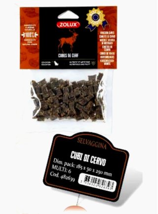 CUBI DI CERVO 100g SNACK NATURALI ZOLUX