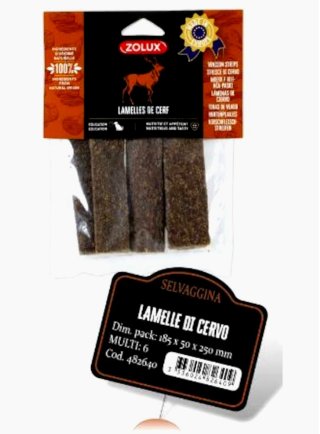 LAMELLE DI CERVO 100g SNACK NATURALE ZOLUX