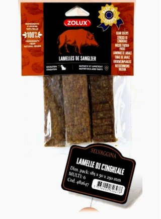 LAMELLE DI CINGHIALE 100g SNACK NATURALE ZOLUX