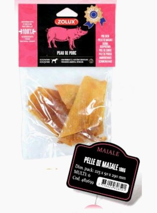 PELLE DI MAIALE 100g SNACK NATURALE ZOLUX