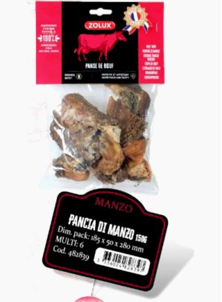 PANCIA DI MANZO 150g SNACK NATURALE ZOLUX