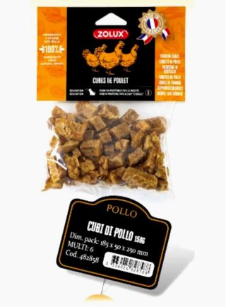 CUBI DI POLLO XL 150g SNACK NATURALI ZOLUX