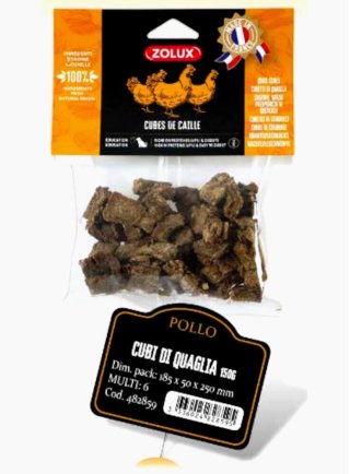 CUBI DI QUAGLIA XL 150g SNACK NATURALE ZOLUX