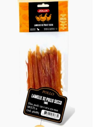 LAMELLE POLLO SECCO 100g SNACK NATURALE ZOLUX