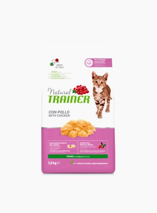 NATURAL TRAINER CAT YOUNG POLLO 1,5KG