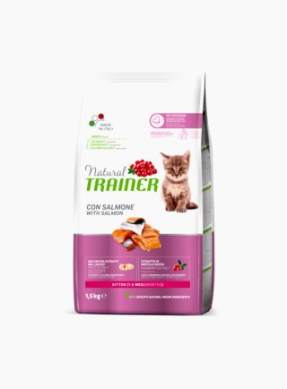 NATURAL TRAINER CAT KITTEN SALMONE 1,5KG