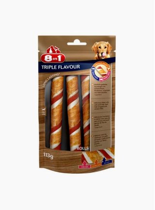 8in1 Snack cane Triple flavour ROLLS 3 pezzi 113 g