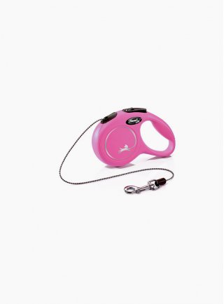 Guinzaglio avvolgibile per cani Flexi Classic xsmall corda 3mt Rosa