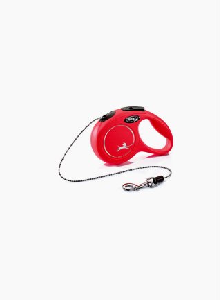 Guinzaglio avvolgibile per cani Flexi Classic xsmall corda 3mt Rosso