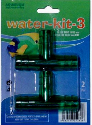 Kit acqua 3- TE per tubo 16/22 pz 2