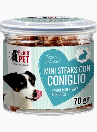 MINI STEAKS CON CONIGLIO 70 GR