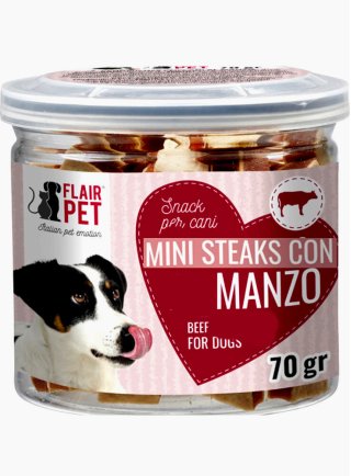 MINI STEAKS CON MANZO 70 GR